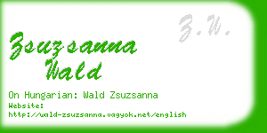 zsuzsanna wald business card